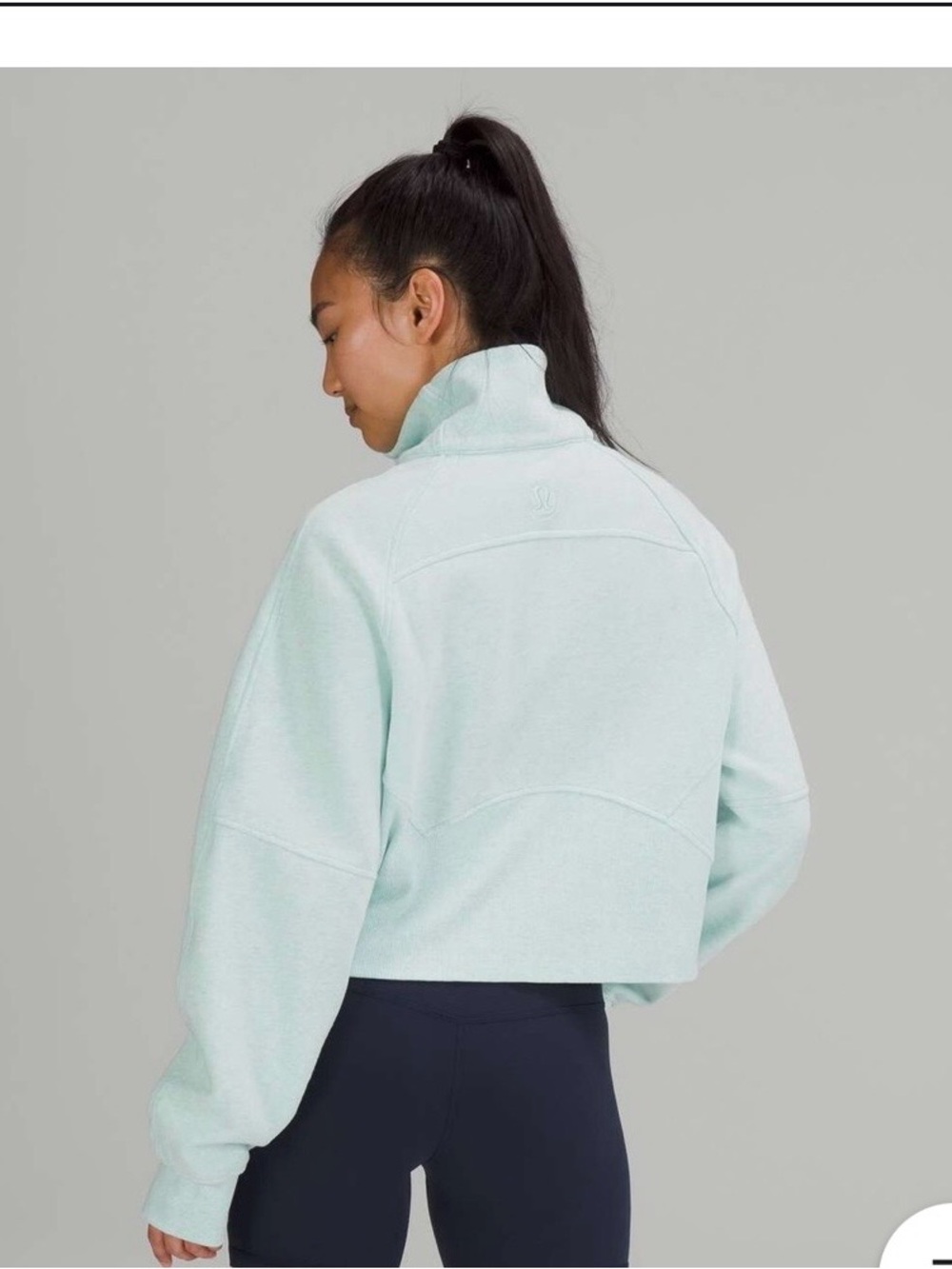 lululemon athletica Half Zip Oversized Funnel neck Mint Half-Zip Size XS - Picture 3 of 7
